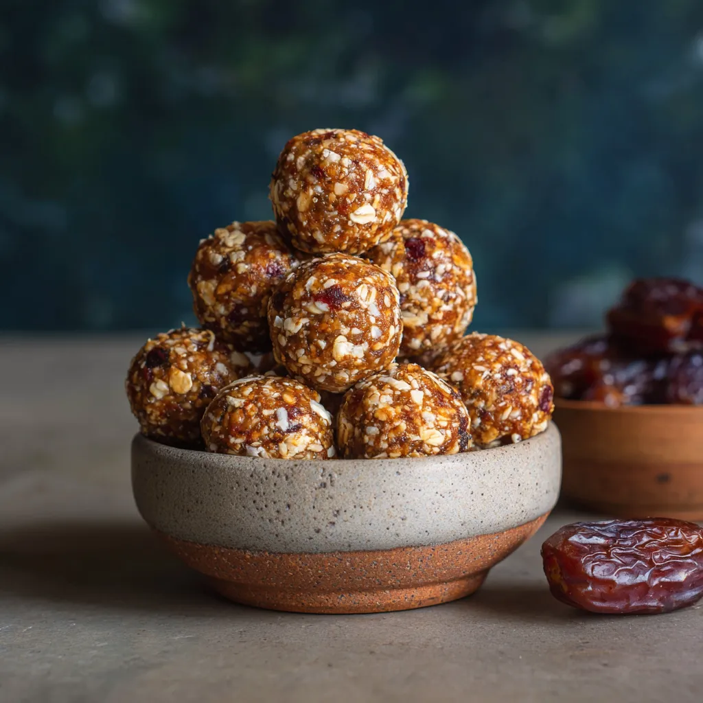 No-Bake Energy Bites with Oats and Dates