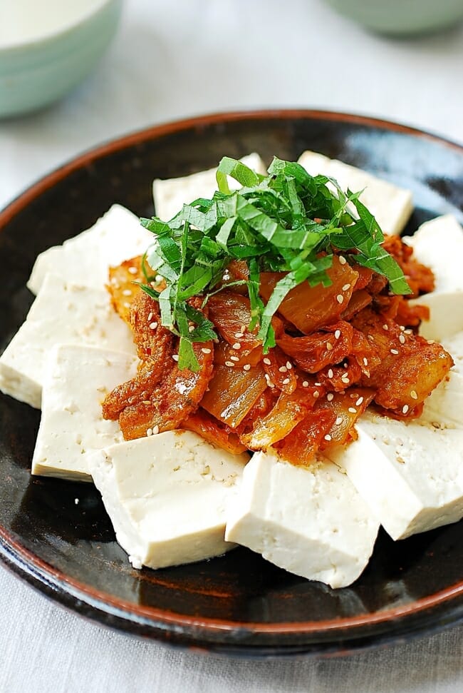 Korean Tofu Stir-Fry with Kimchi
