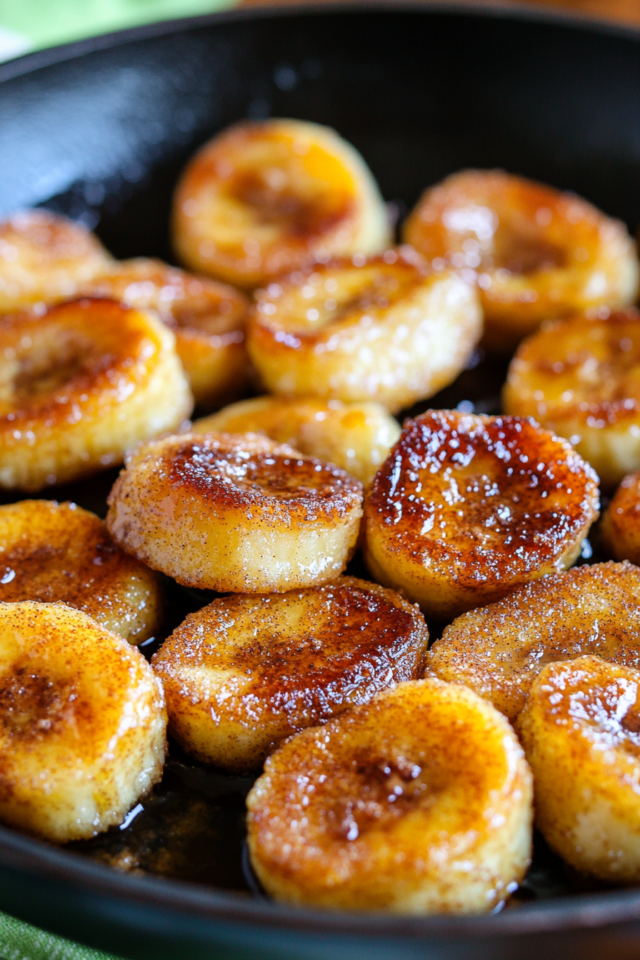 Pan-Fried Cinnamon Sugar Bananas with Honey Drizzle