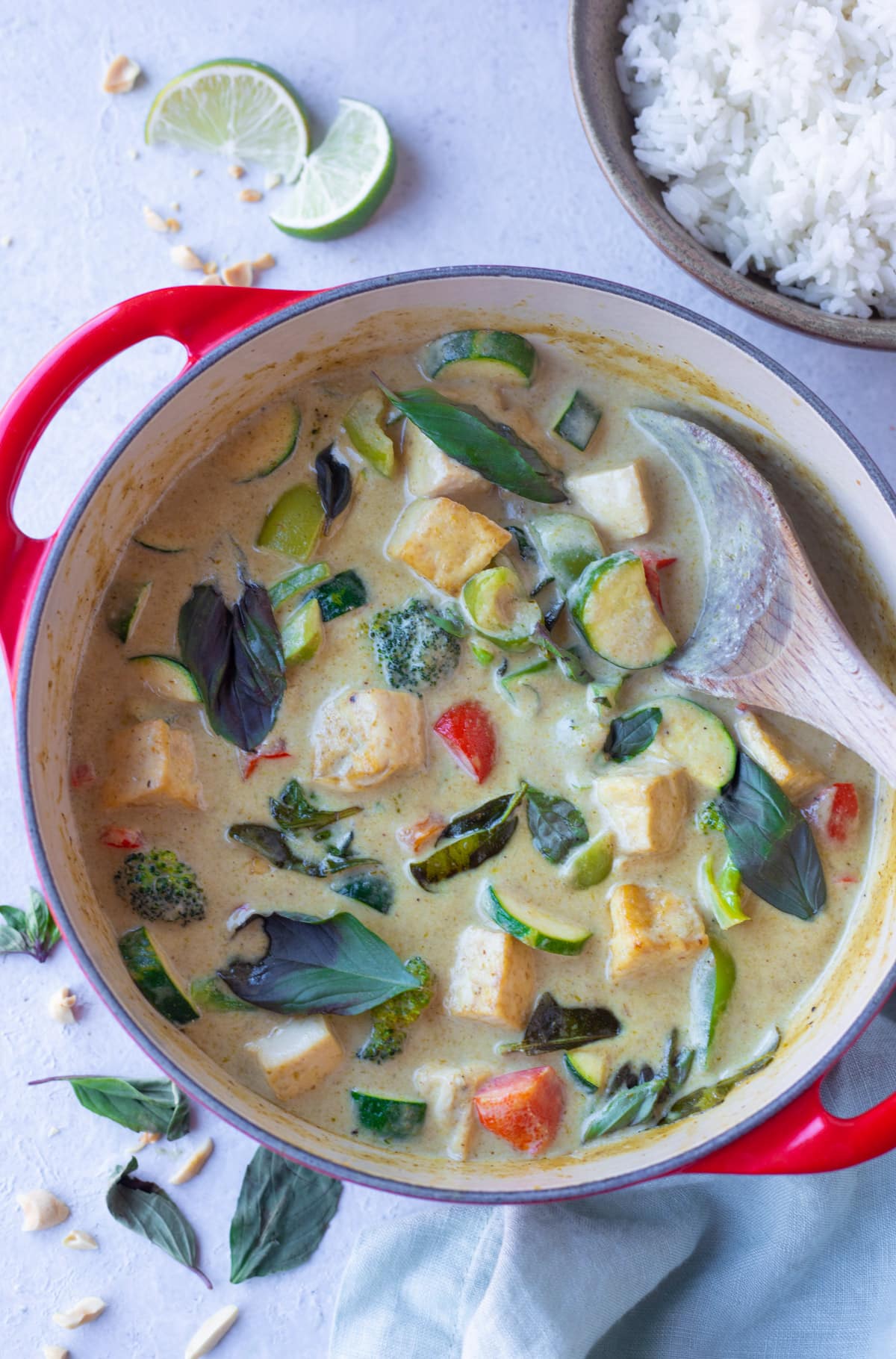 Instant Pot Thai Green Curry with Tofu and Vegetables