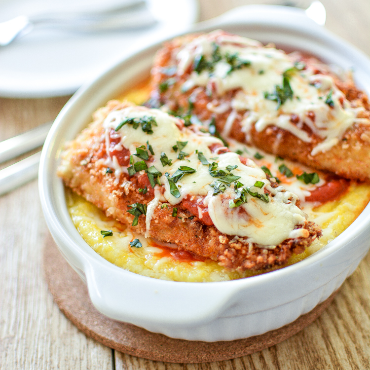 Baked Cajun-Spiced Chicken with Creamy Parmesan Polenta
