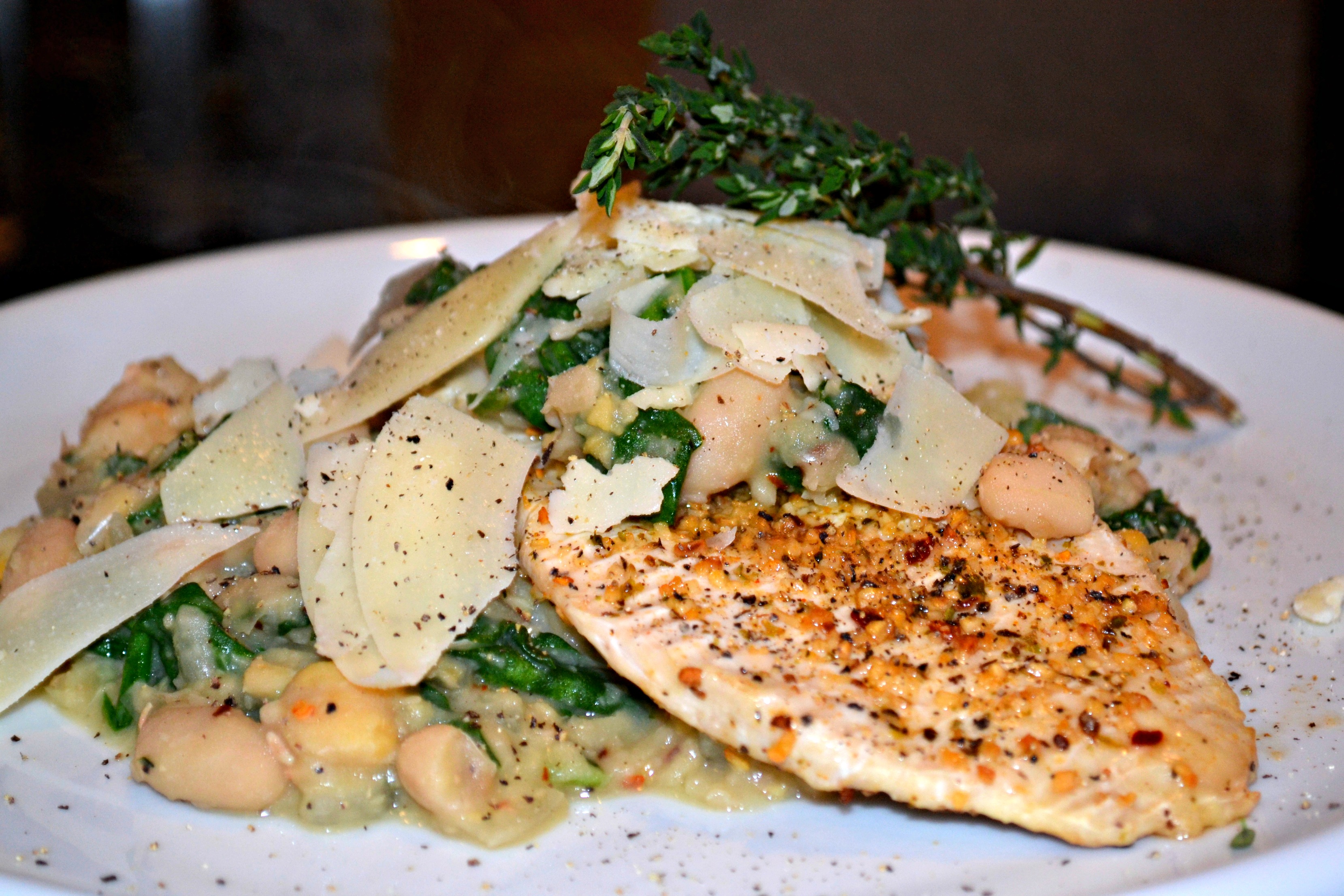 Sautéed Chicken with Italian Herb and White Bean Ragout