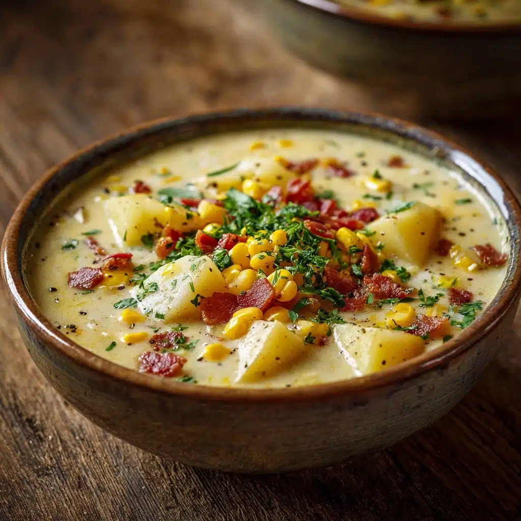 One-Pot Creamy Corn and Potato Chowder with Thyme