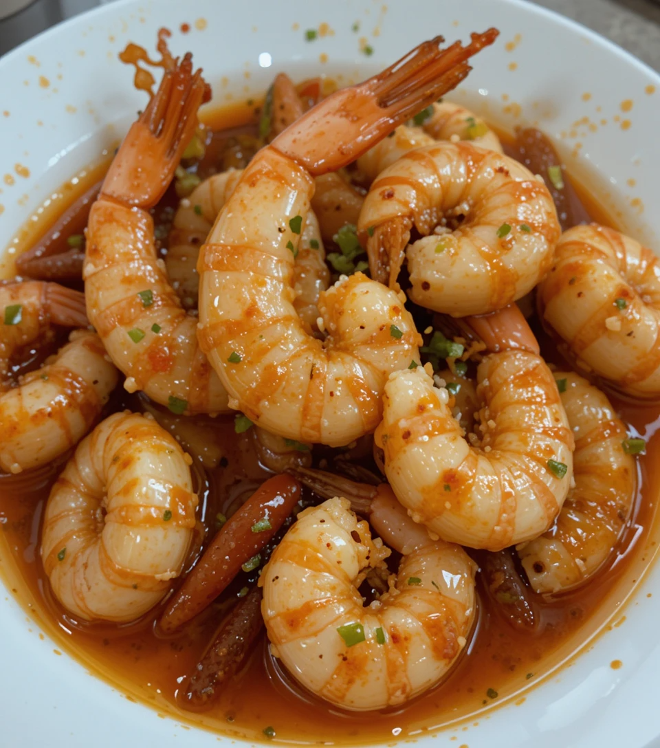 Sautéed Garlic Shrimp with Chili and Fresh Basil