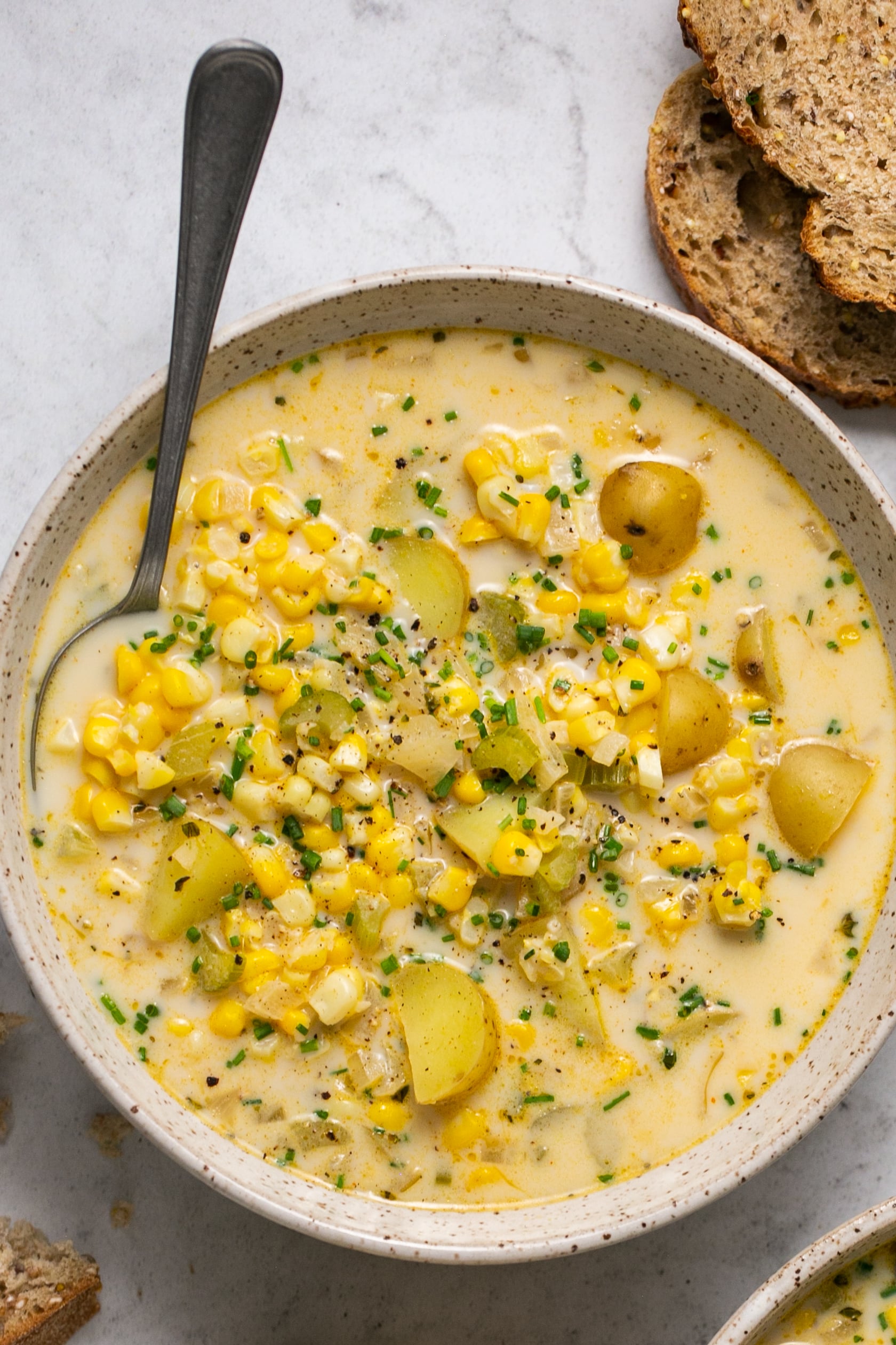 One-Pot Creamed Sweet Corn and Potato Chowder