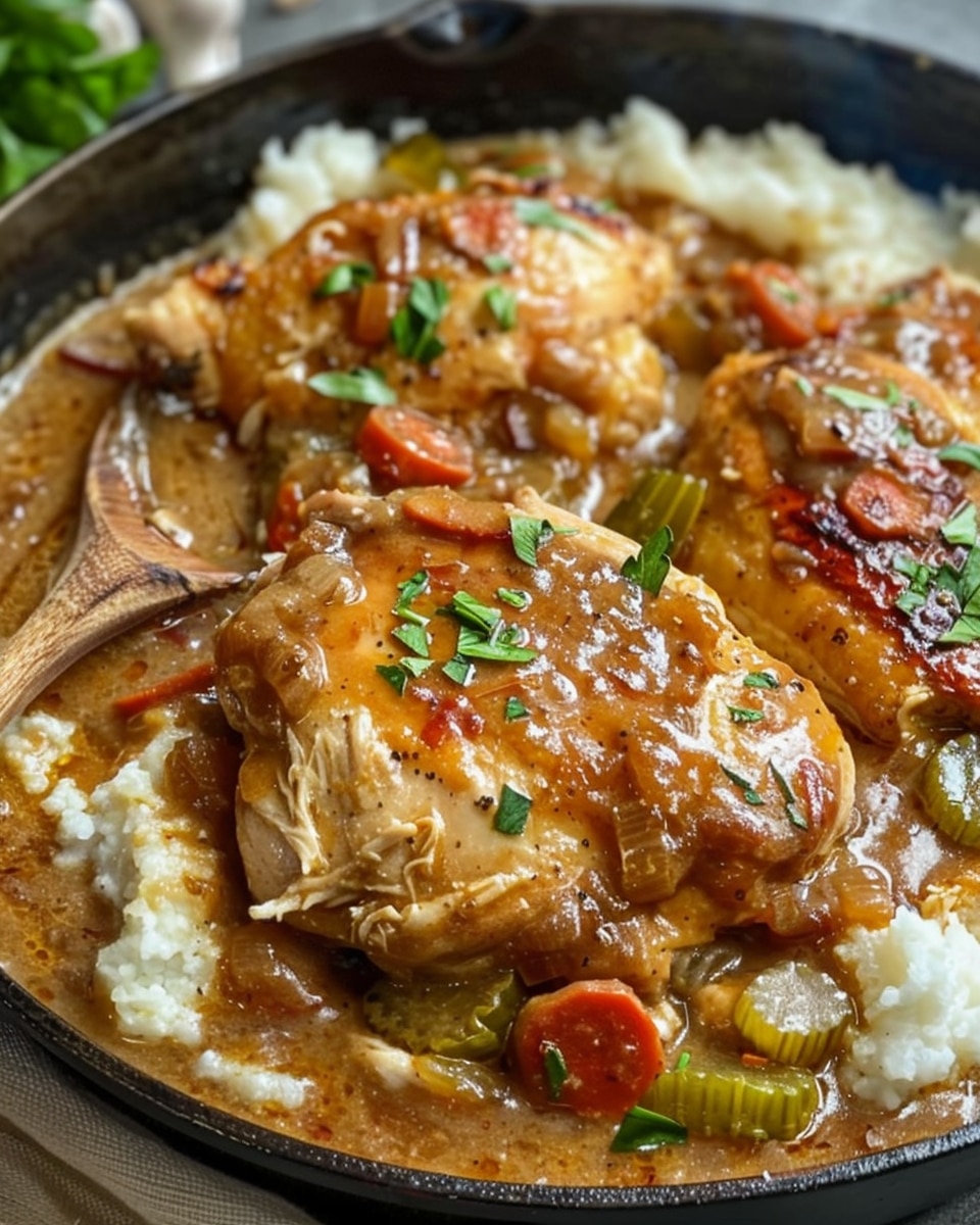 Buttermilk-Braised Chicken with Cajun-Spiced Gravy