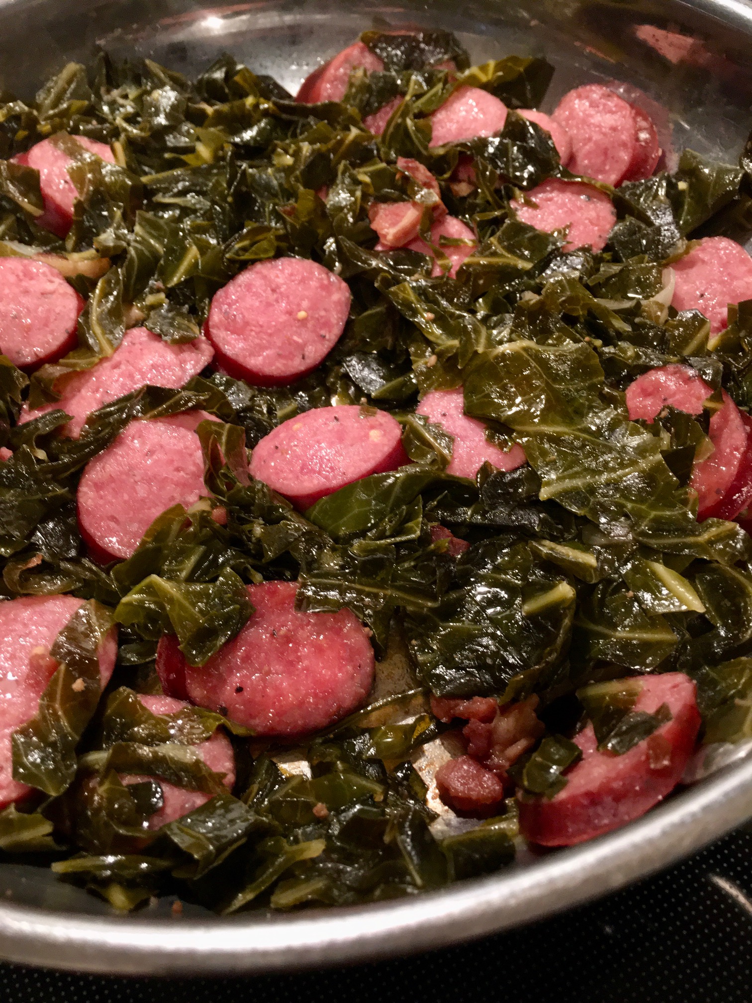 Feijão Tropeiro with Collard Greens and Sausage