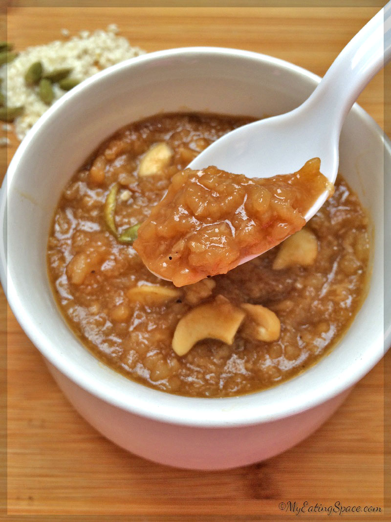 Bengali Coconut and Jaggery Rice Pudding