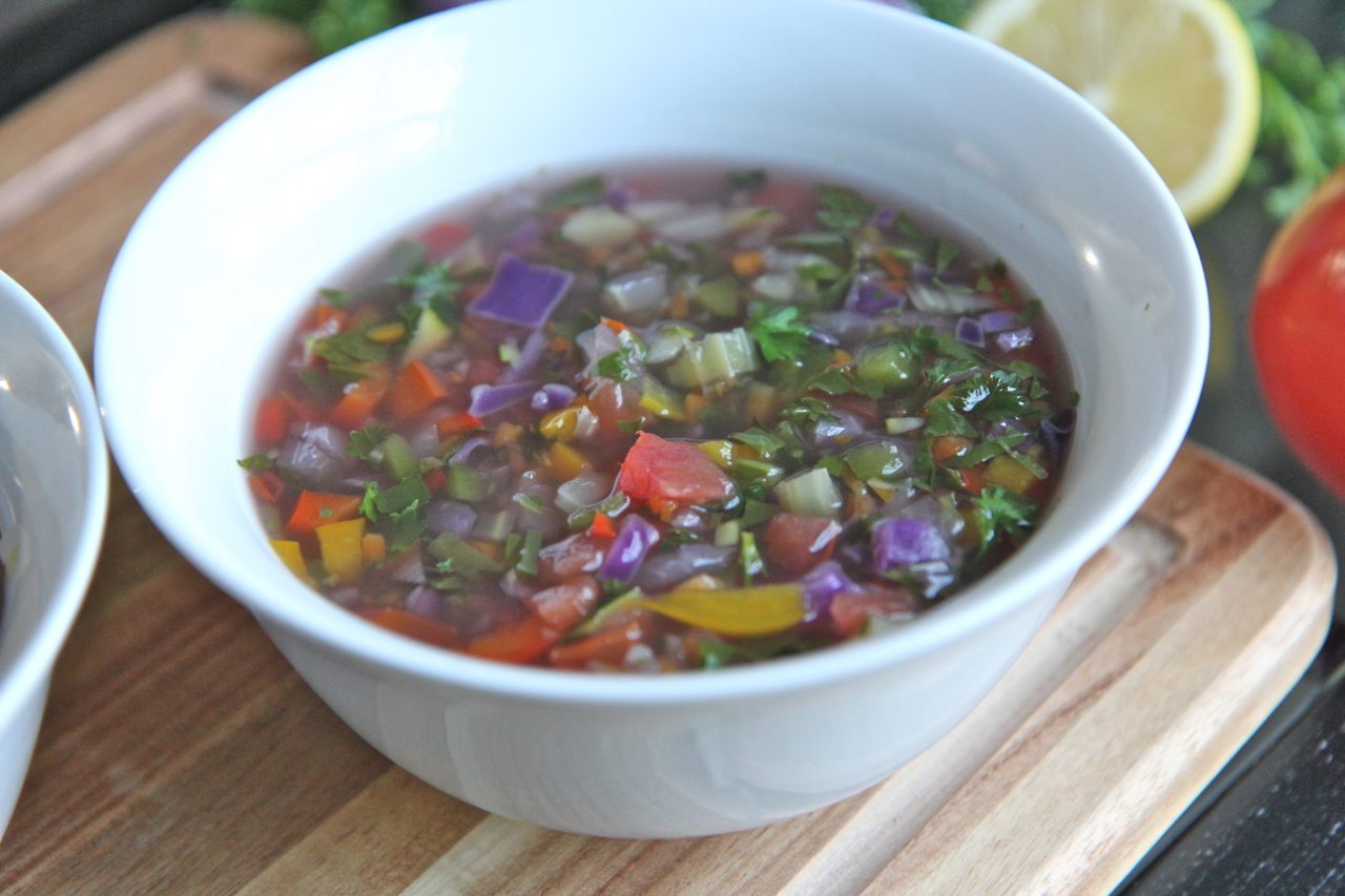 Color-Transition Rainbow Vegetable Soup