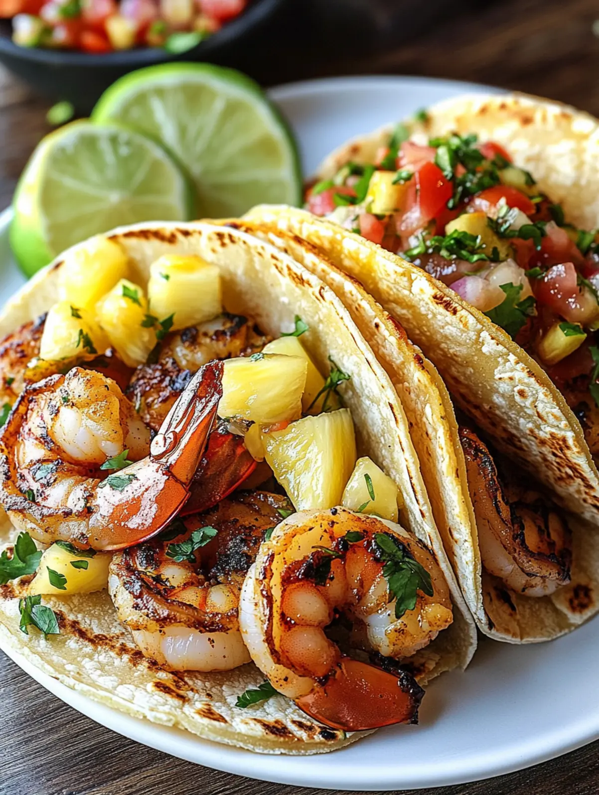 Tropical Caribbean Jerk Shrimp with Pineapple Salsa