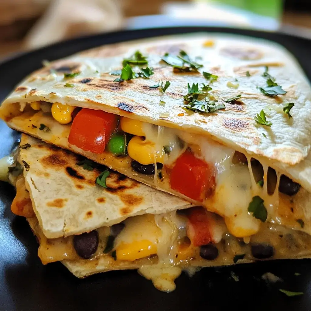 Quick Veggie and Cheese Quesadilla