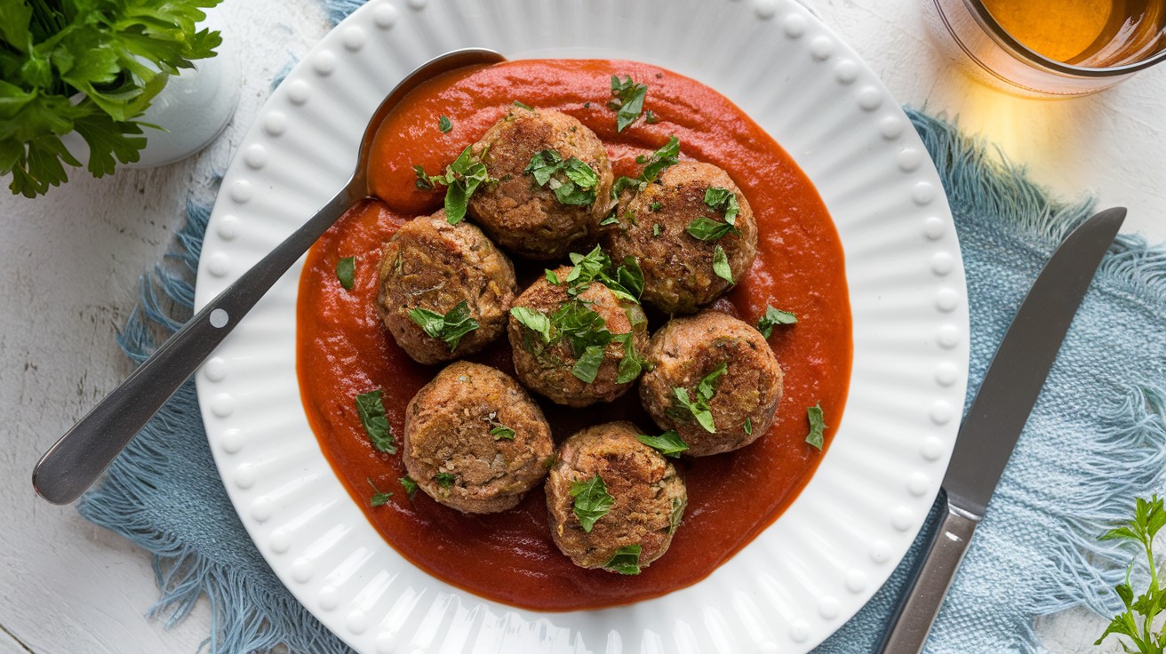 Lamb Meatballs in Tomato-Olive Sauce