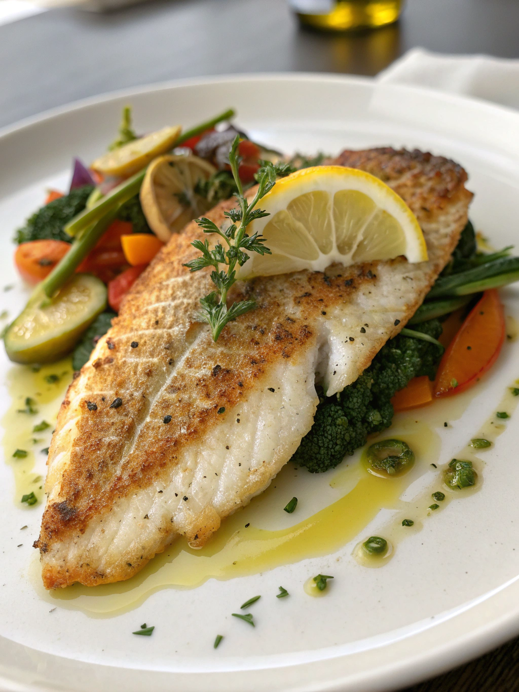 Pan-Seared Tilapia with Coconut Vinegar Dipping Sauce