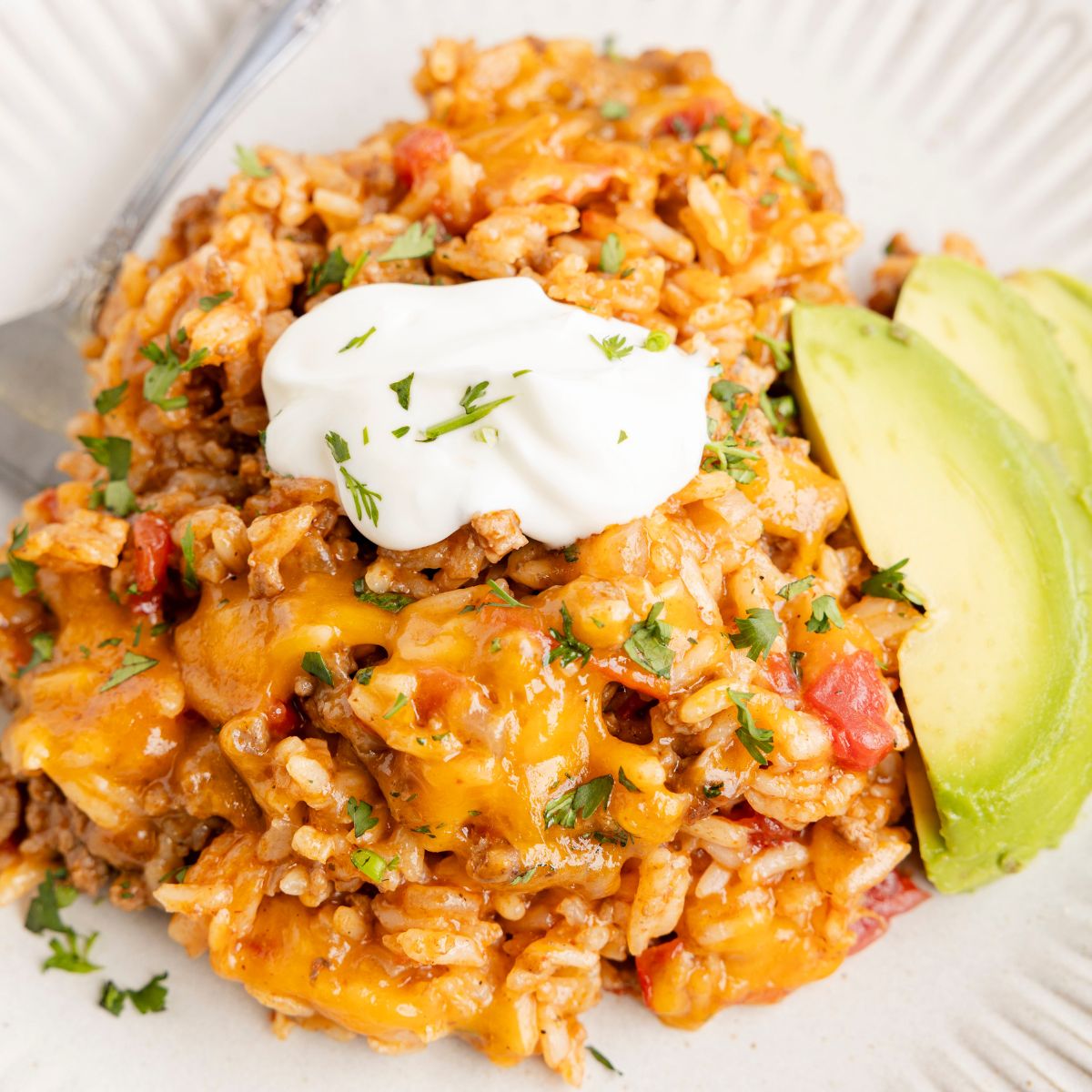 One-Pot Cheesy Taco Rice