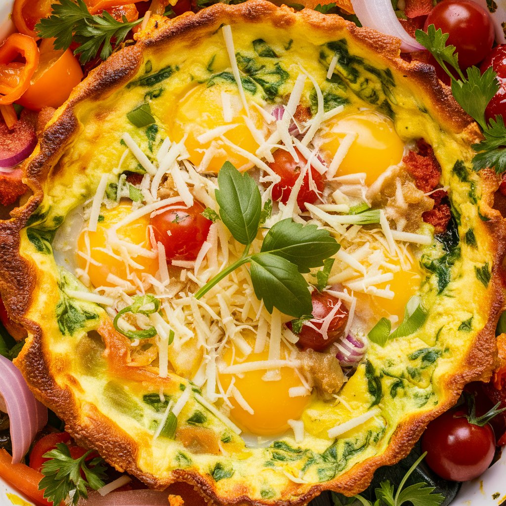 One-Pan Cheesy Veggie Frittata