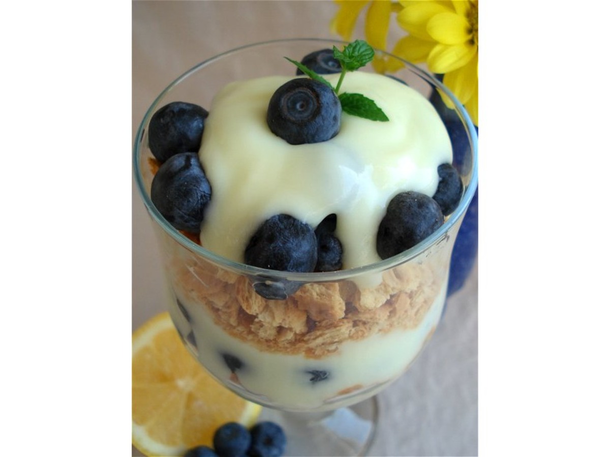 Quick Lemon Ricotta Parfaits with Blueberry Compote