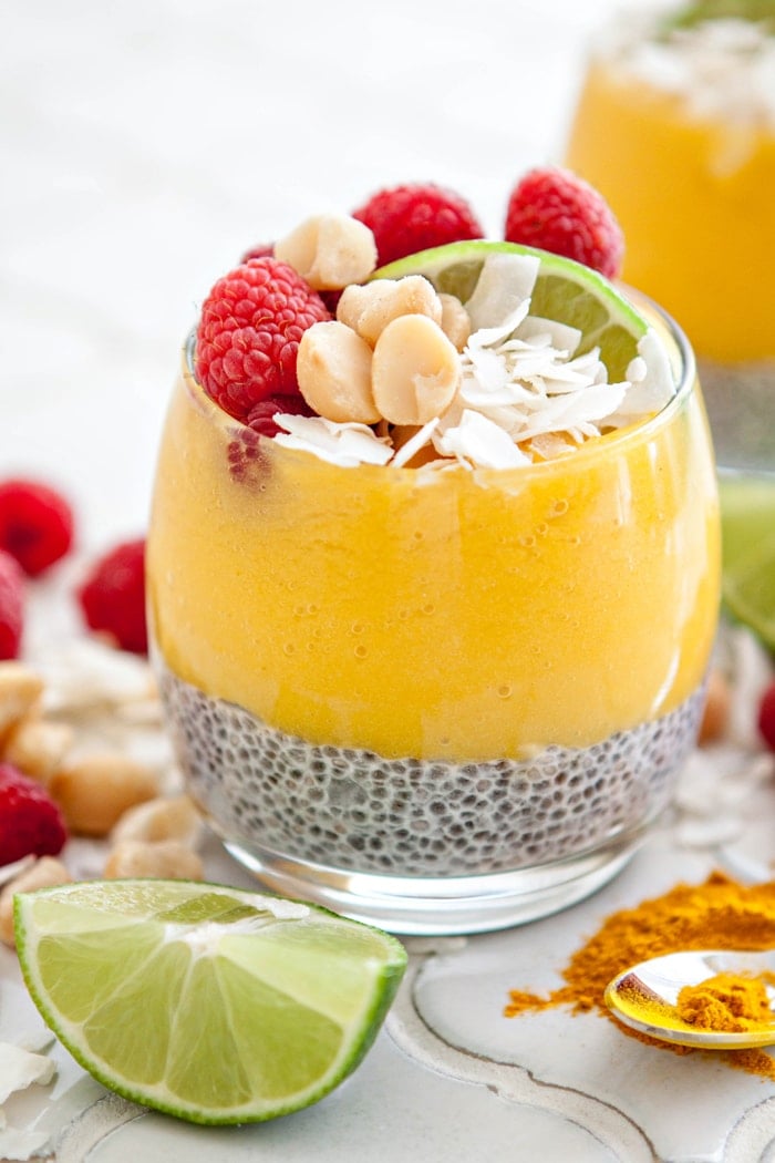 No-Bake Tropical Fruit and Coconut Chia Pudding