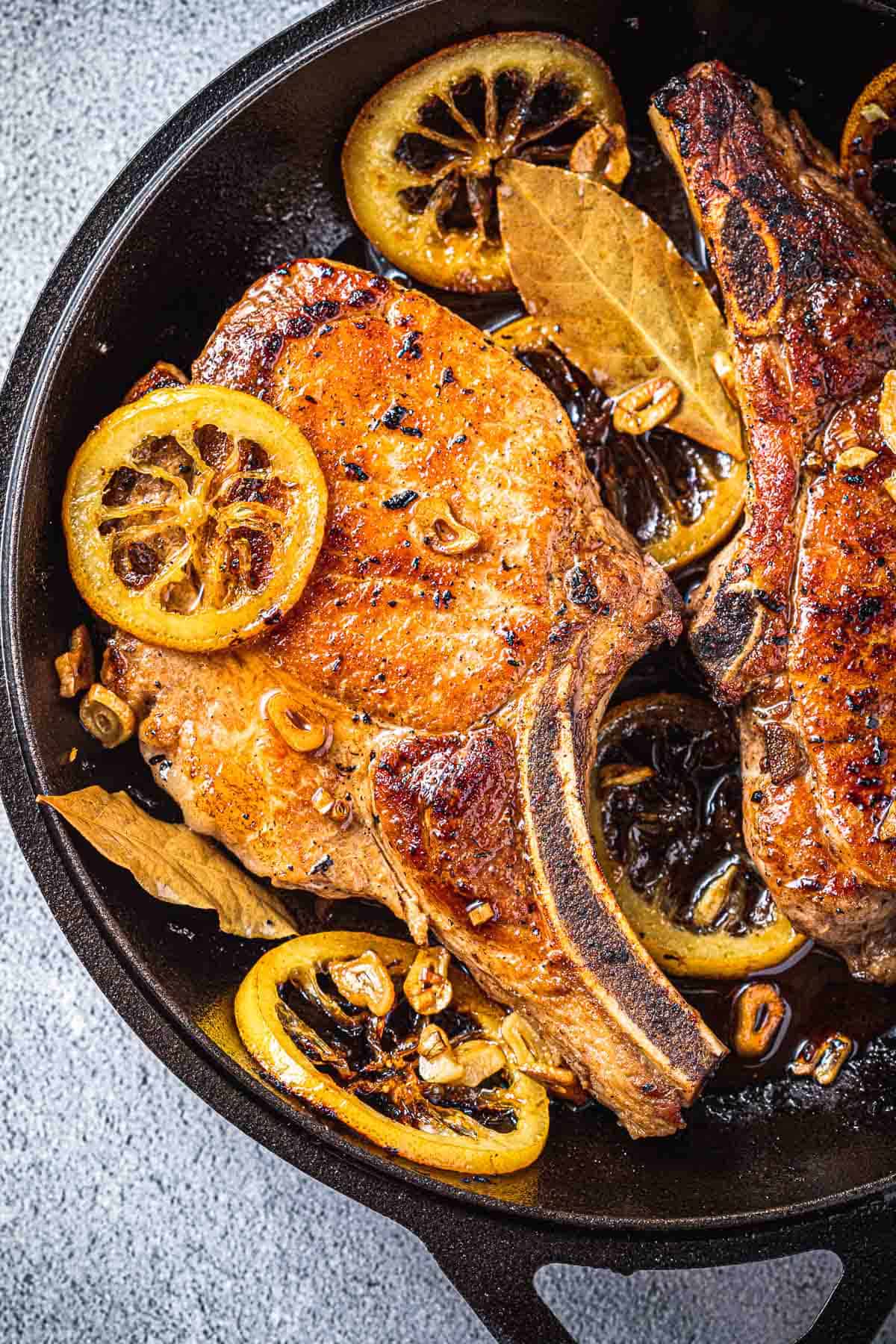 Pan-Seared Pork Chops with Citrus and Sofrito Sauce