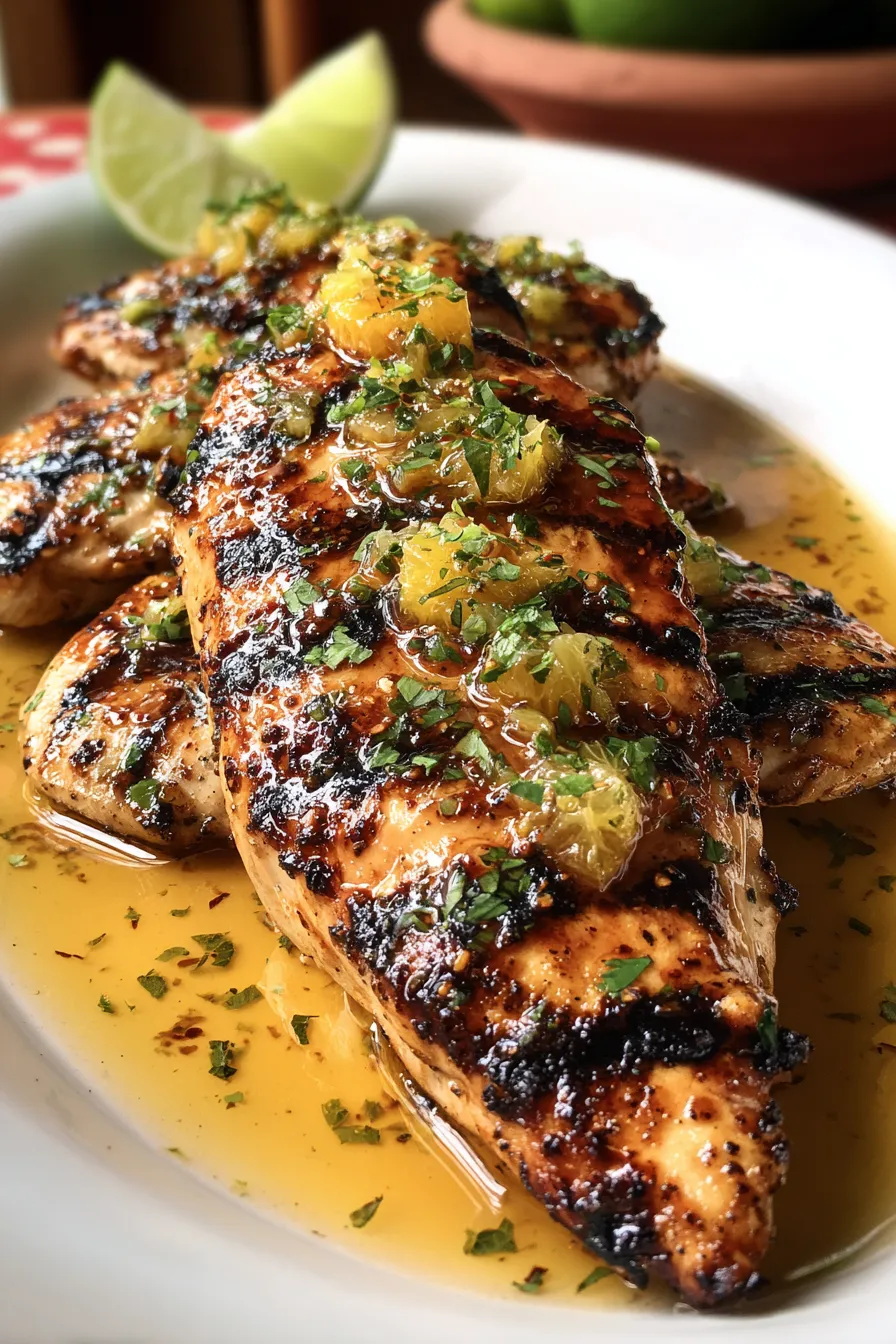 Grilled Citrus-Marinated Chicken with Tropical Salsa