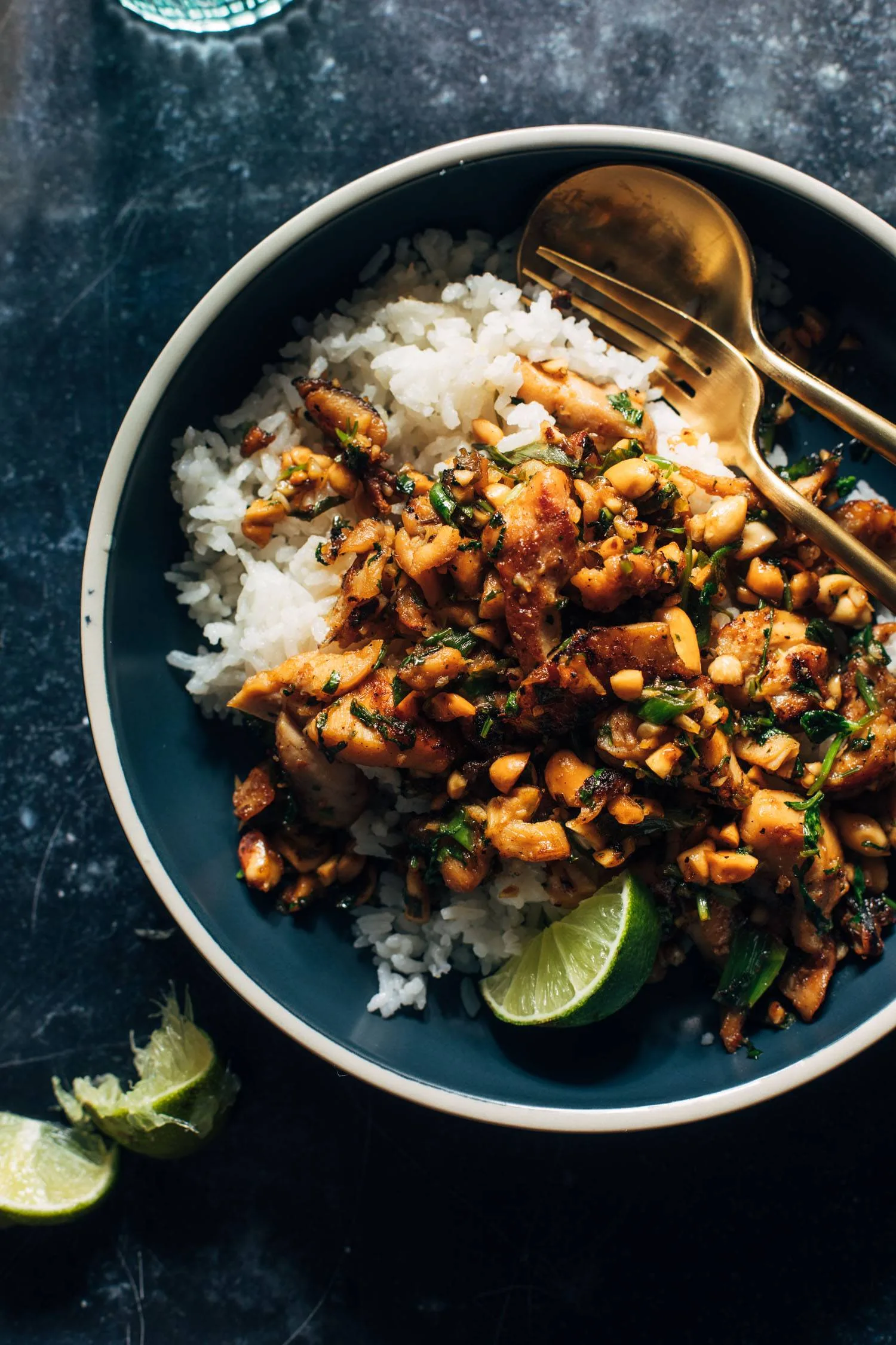 Sautéed Ginger Chicken with Turmeric and Coconut Rice