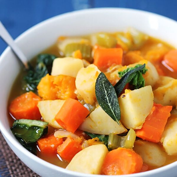 Slow Cooker Turmeric Chicken and Root Vegetable Stew