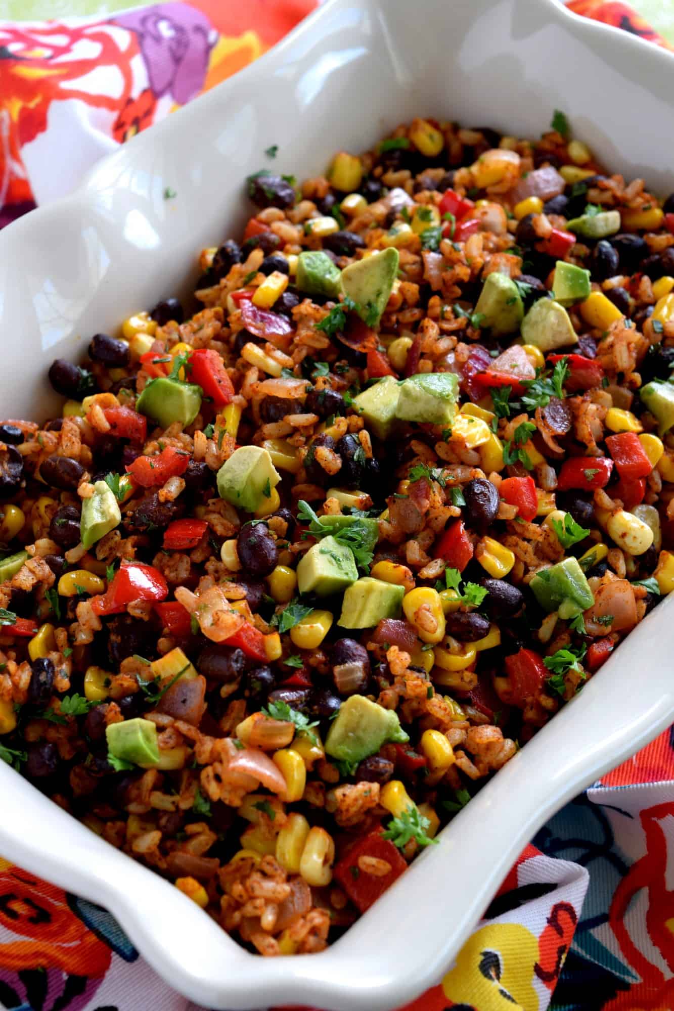 One-Pan Black Bean and Corn Rice Skillet
