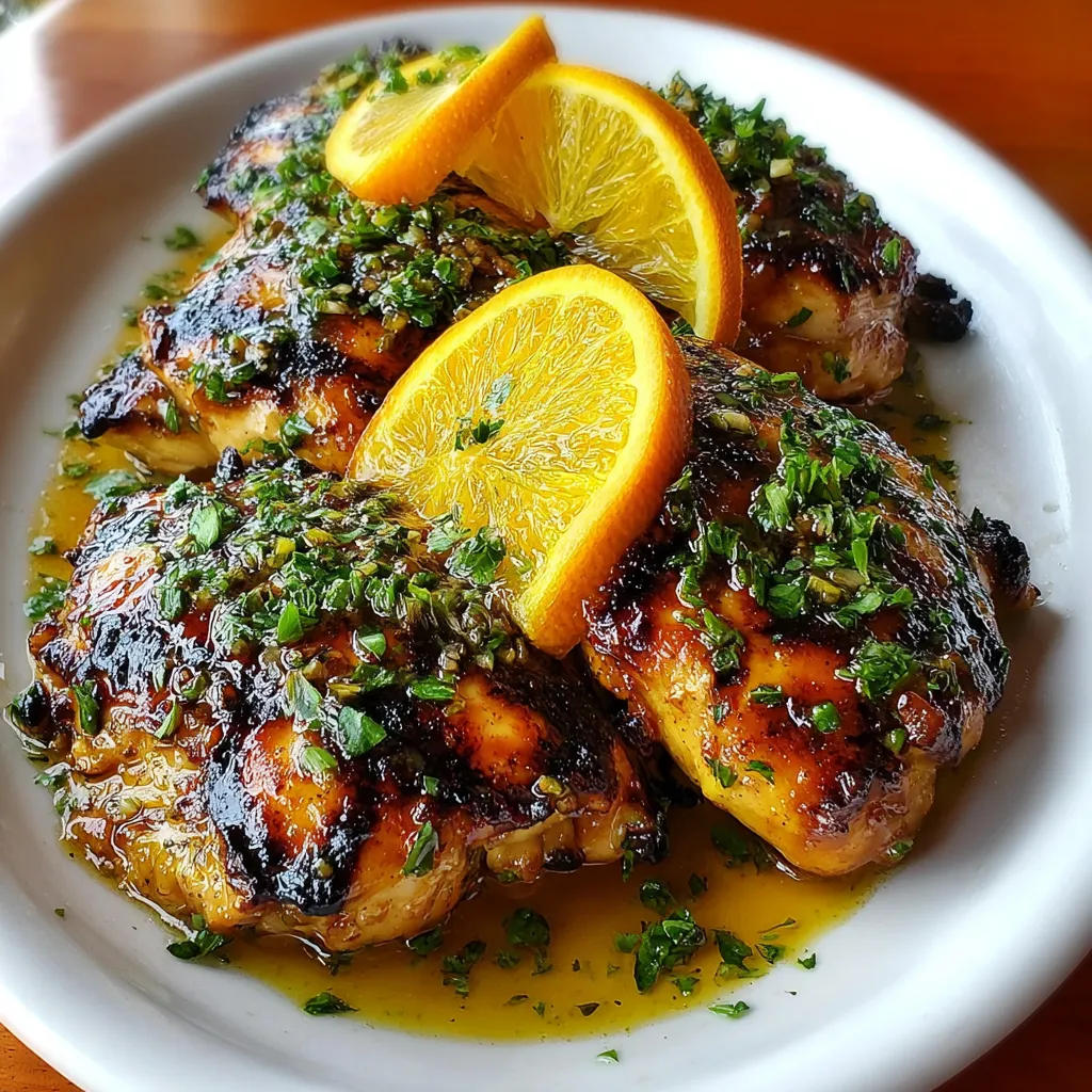 Grilled Citrus-Marinated Chicken with Florida Herb Salad