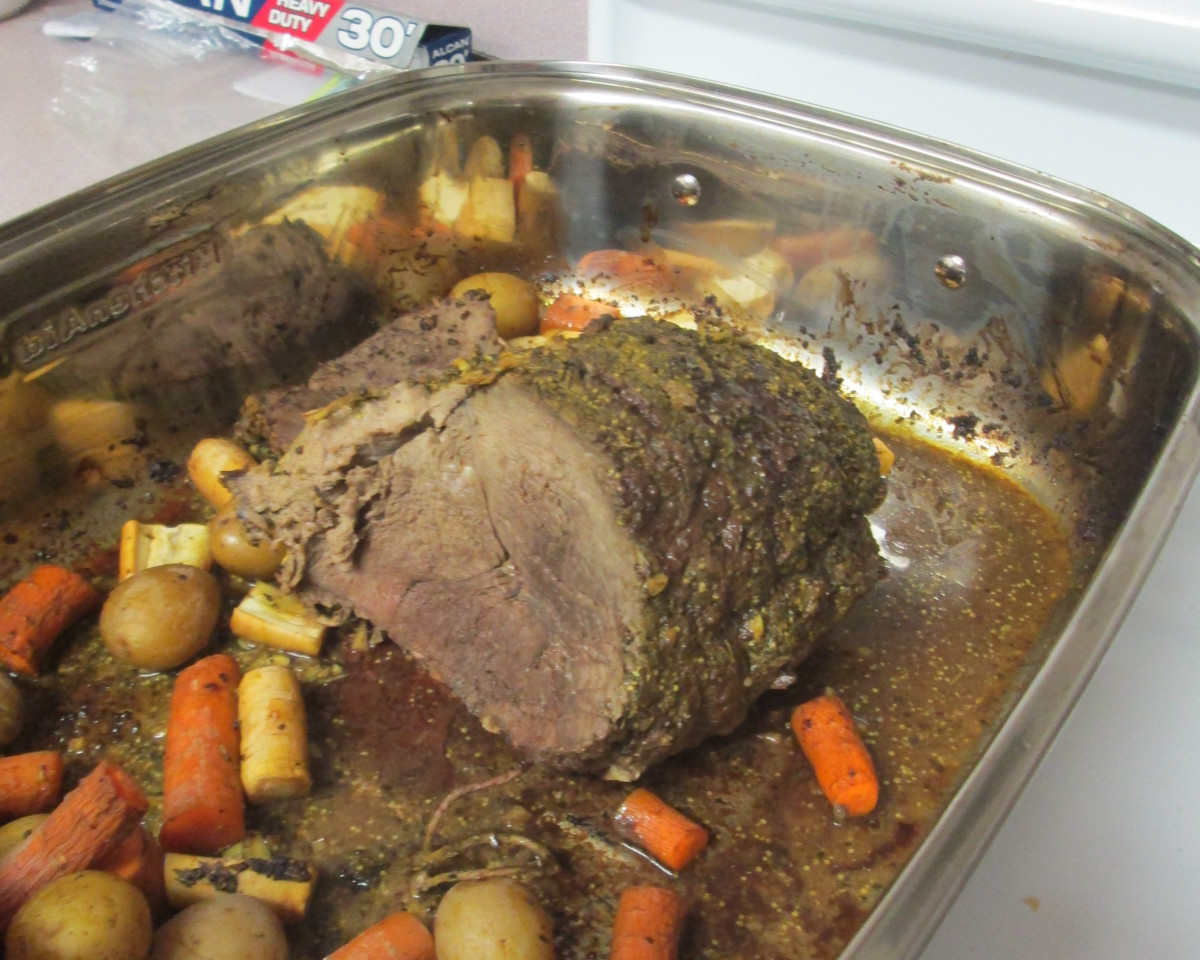 Herb-Crusted Beef Chops with Garlic Rosemary Sauce