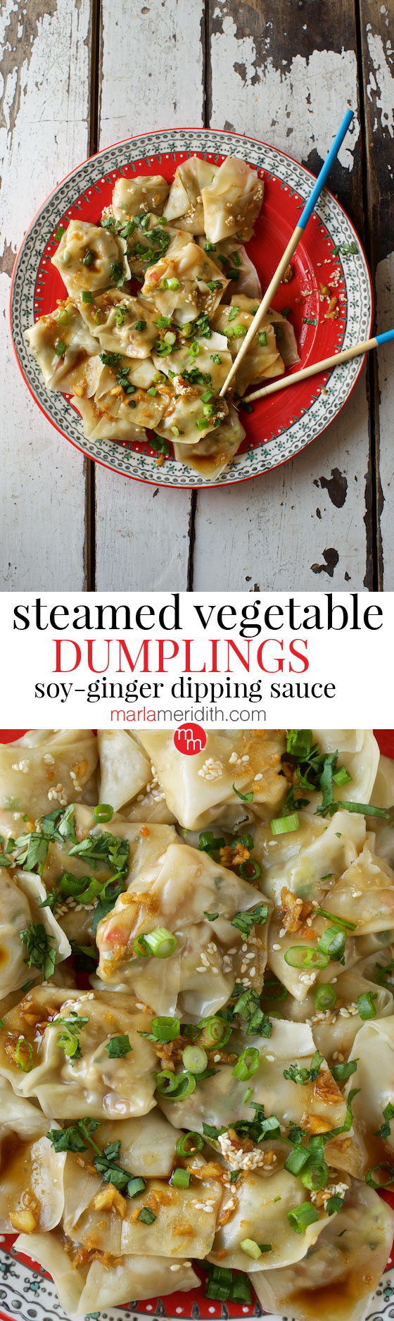Steamed Hidden Vegetable Dumplings with Ginger Soy Dipping Sauce