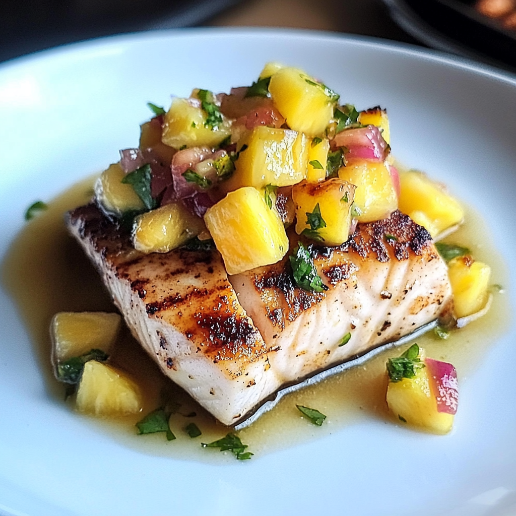 Pan-Seared Mahi Mahi with Pineapple Mojo Sauce