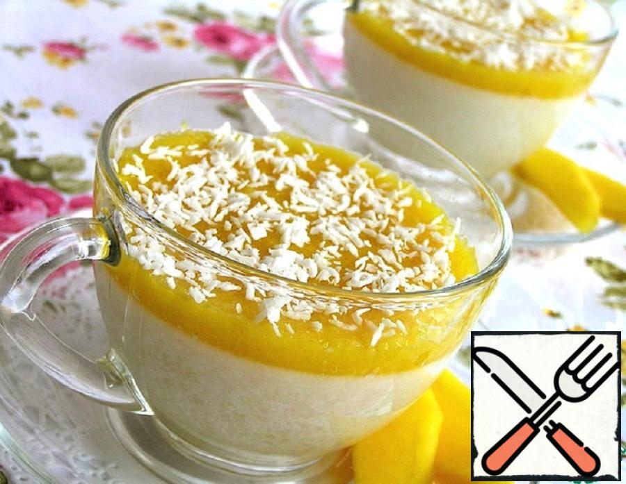 Cardamom-Infused Mango Coconut Panna Cotta