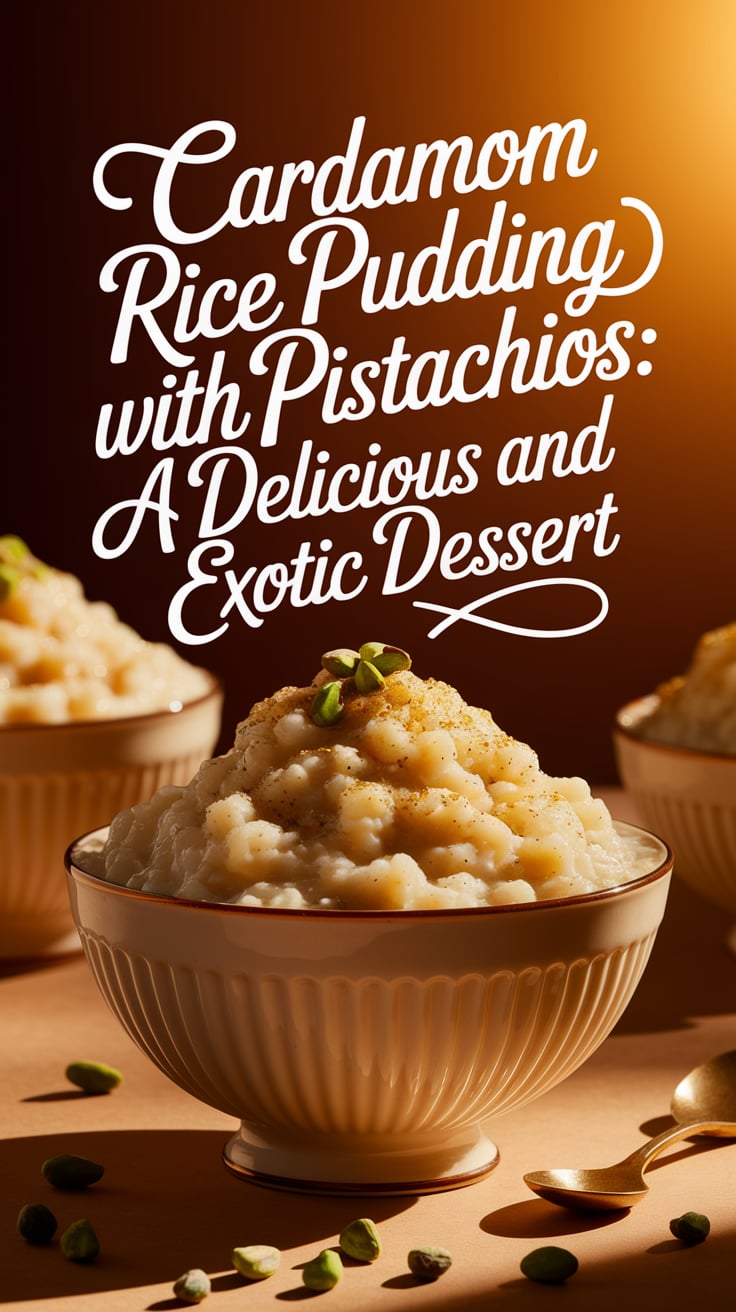 Warm Cardamom Rice Pudding with Toasted Pistachios