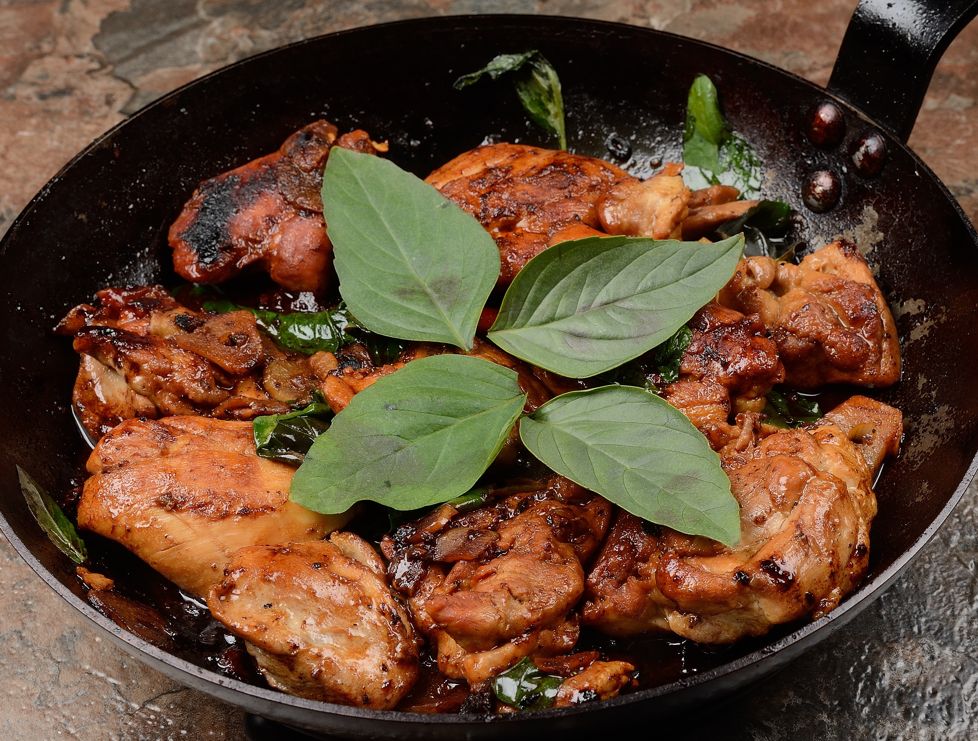 Stir-Fried Taiwanese Three-Cup Chicken