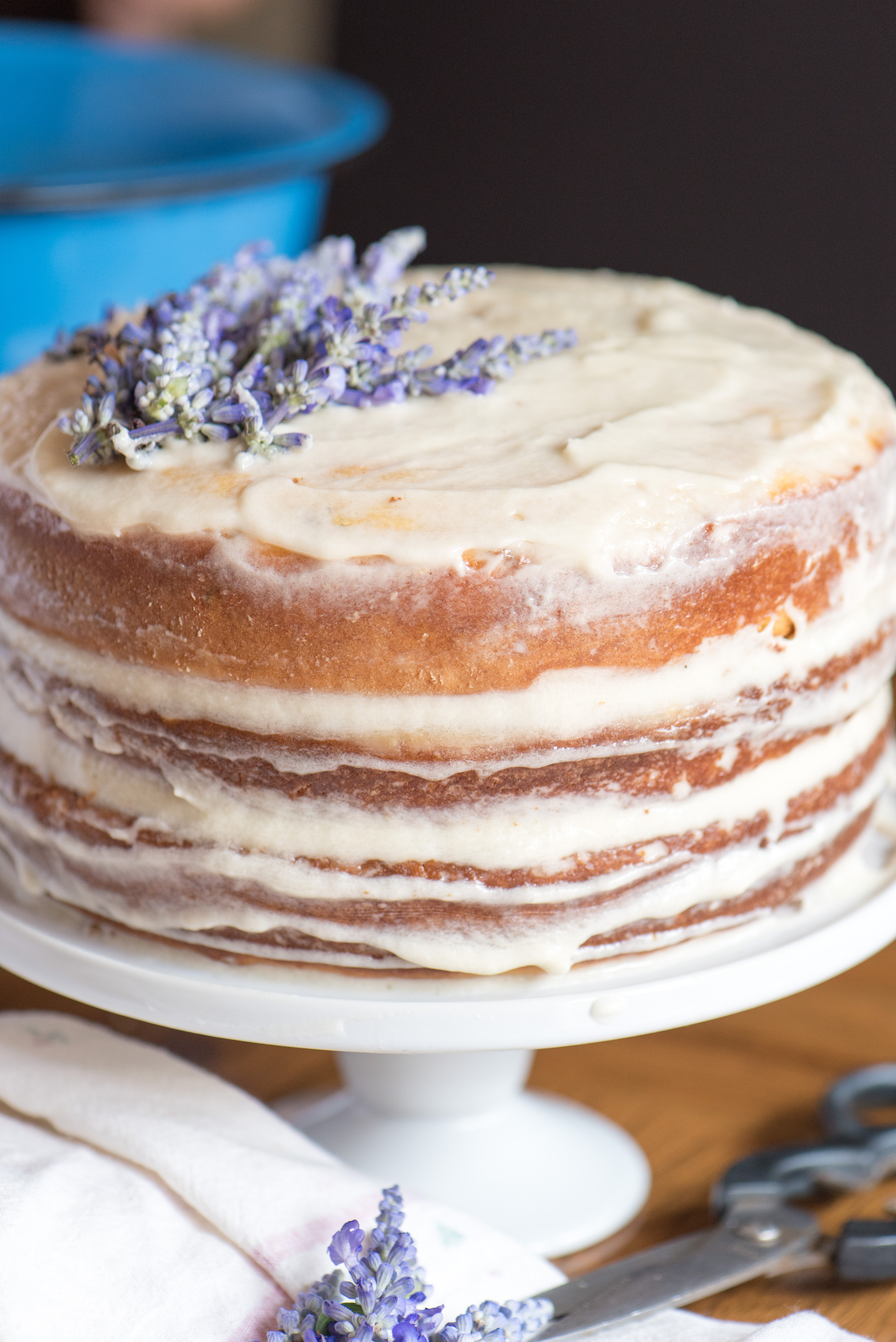 Ricotta and Honey Lavender Layered Cake