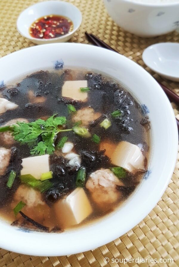 Okinawan Seaweed and Pork Soup with Ginger Broth
