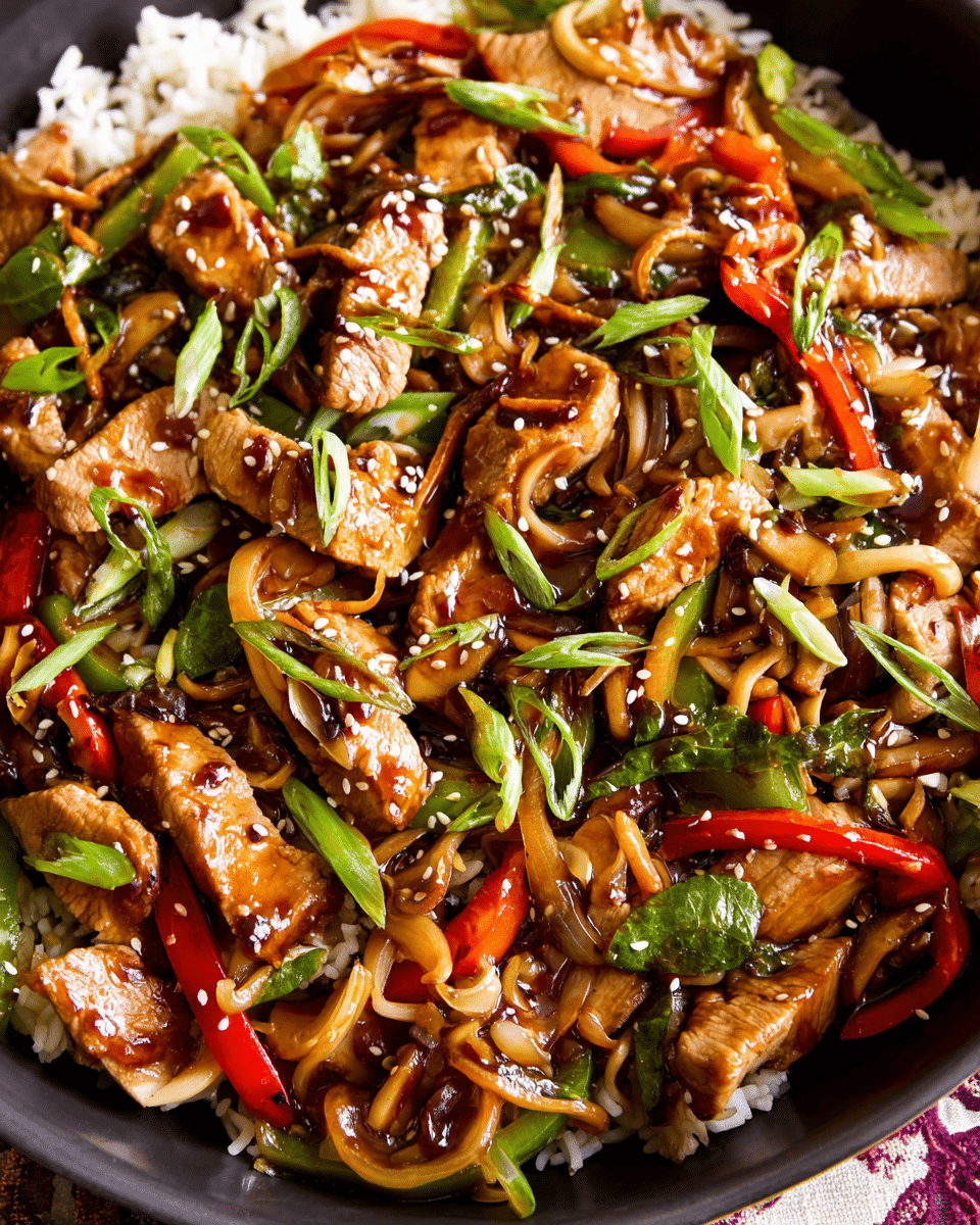 Spicy Pork Stir-Fry with Ginger and Garlic