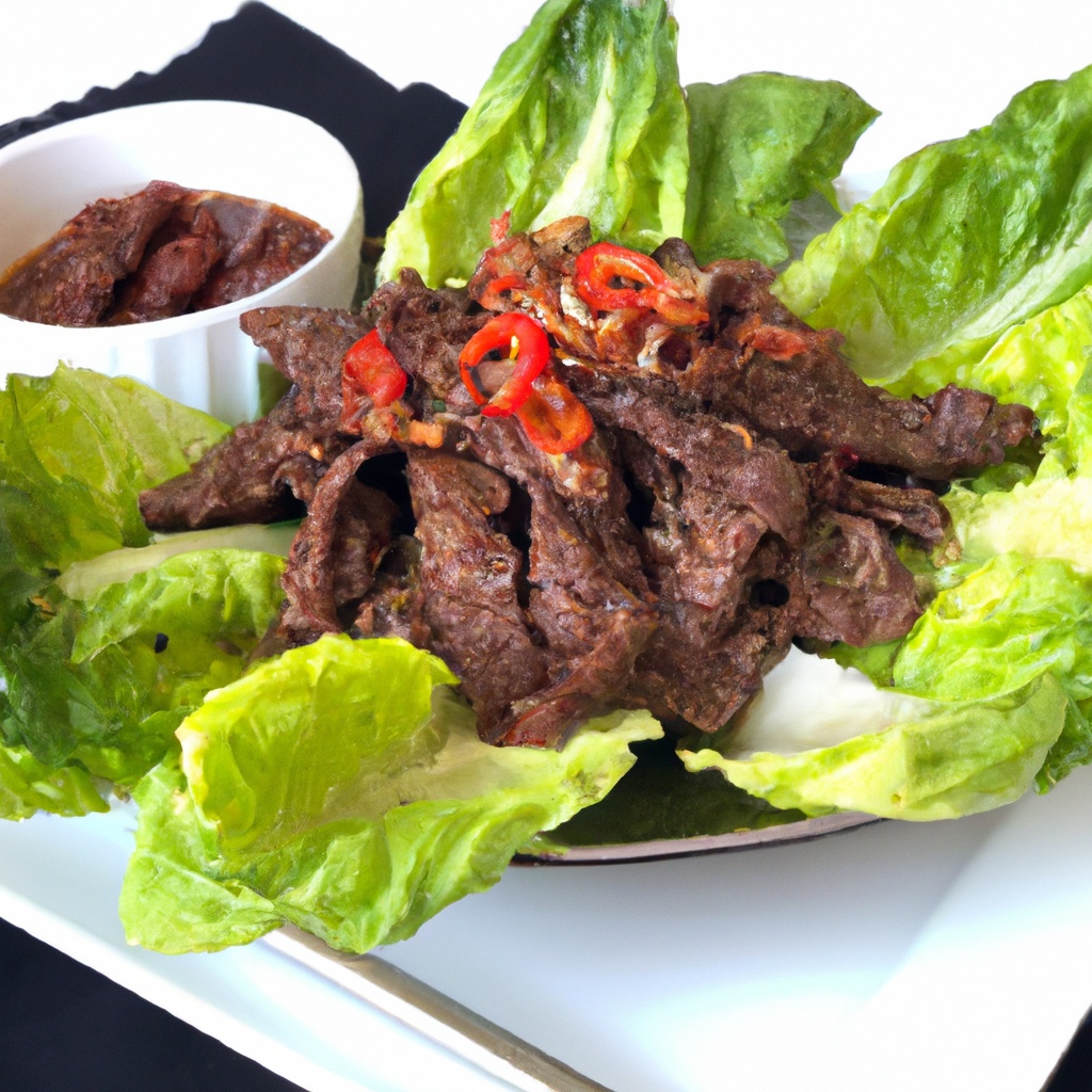 Spicy Korean-Inspired Beef Lettuce Wraps