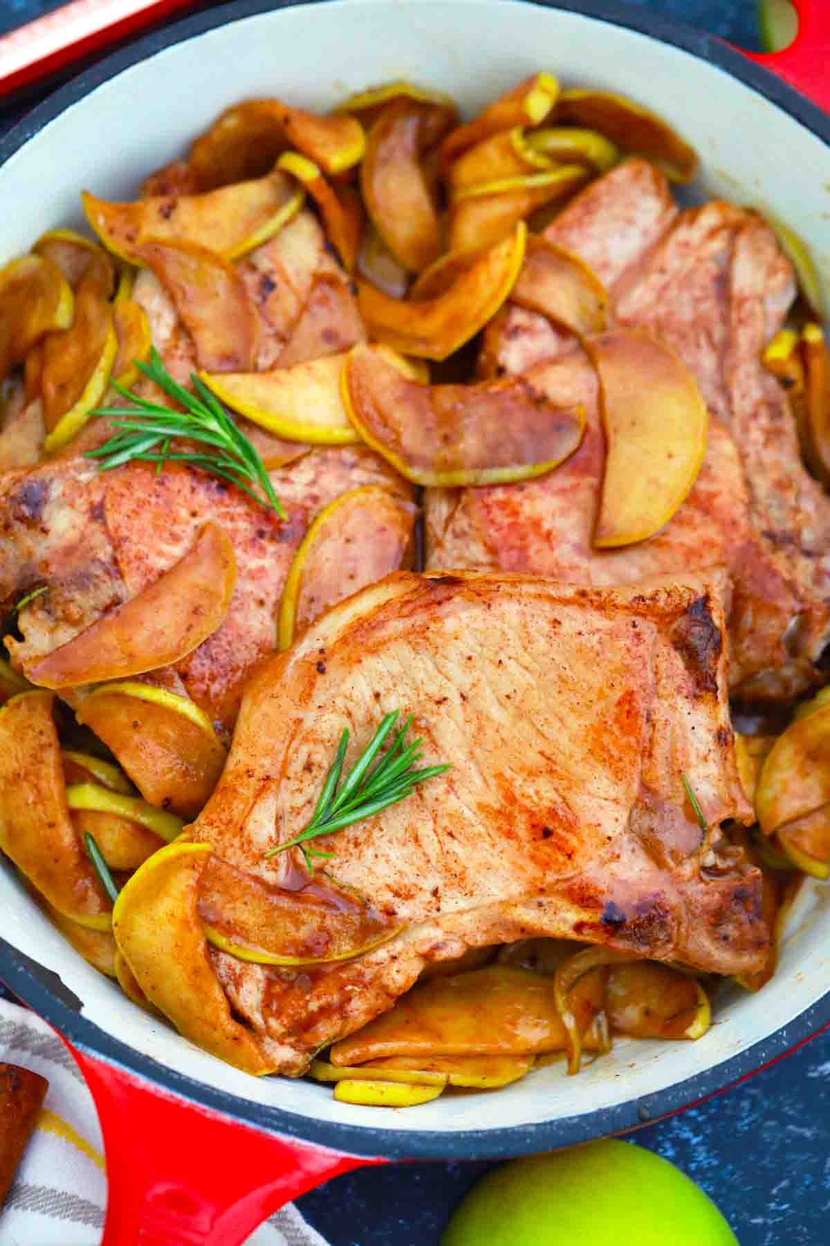 Pan-Seared Pork Chops with Apple-Cinnamon Compote