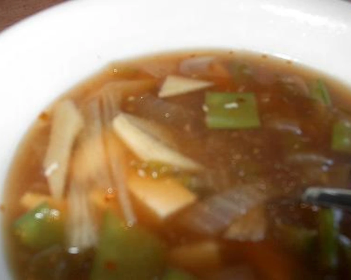 Classic Hot and Sour Soup with Tofu and Mushrooms