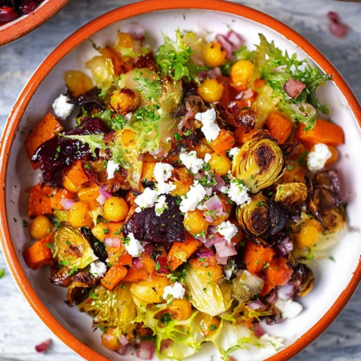 Roasted Chestnut and Rosemary Winter Salad