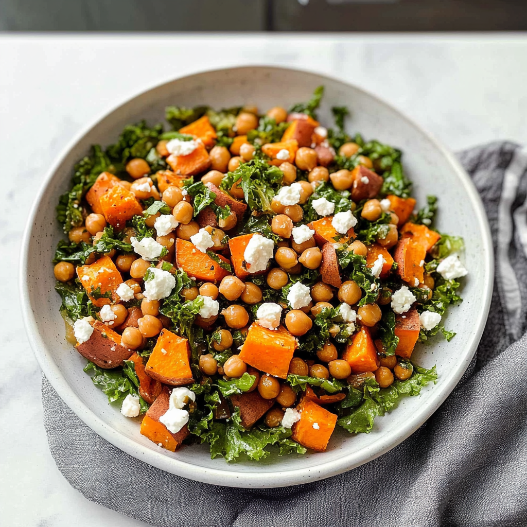 Roasted Ethiopian-Inspired Sweet Potato and Chickpea Salad