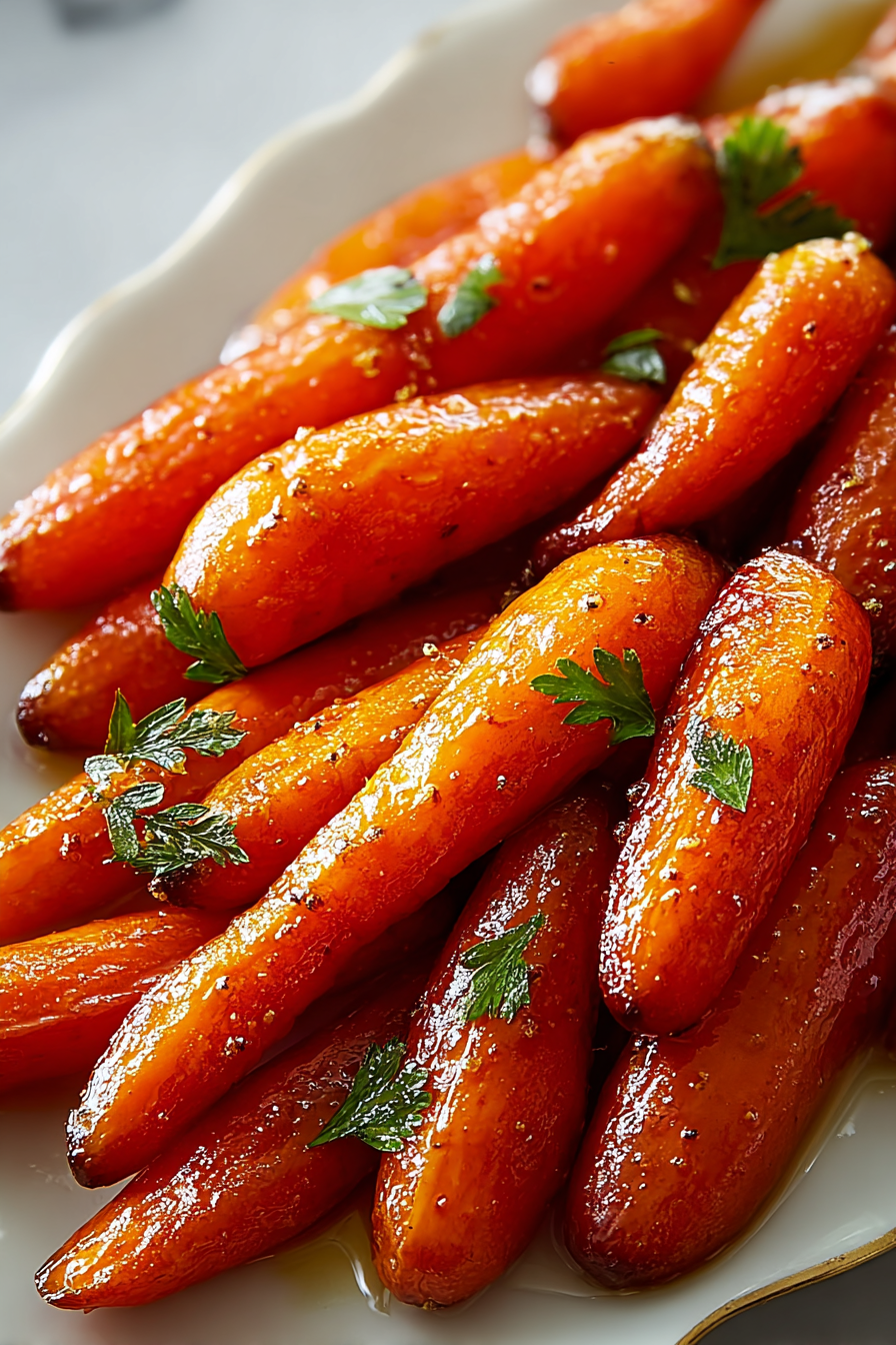 Sweet Honey and Pomegranate Glazed Roasted Carrots