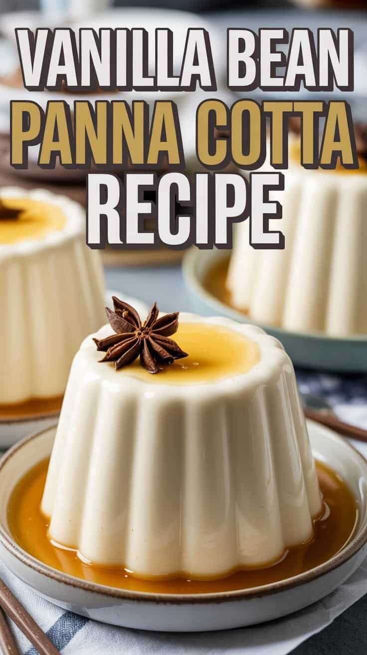 Instant Coffee Panna Cotta with Vanilla Bean