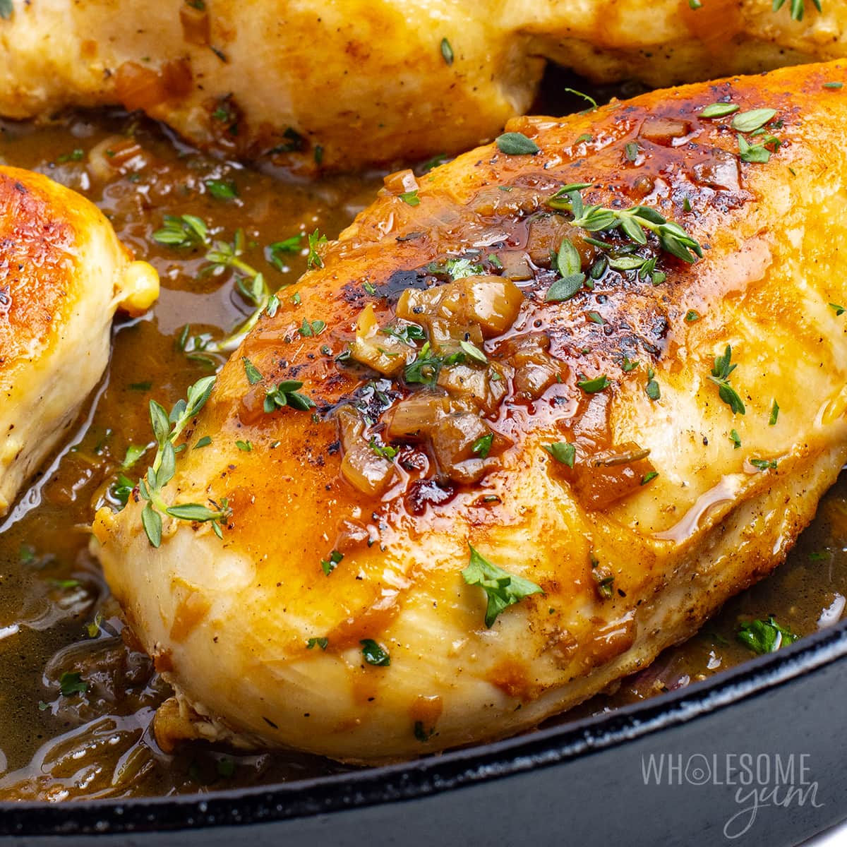 Pan-Seared Chicken with Bippity Boppity Bounce Glaze