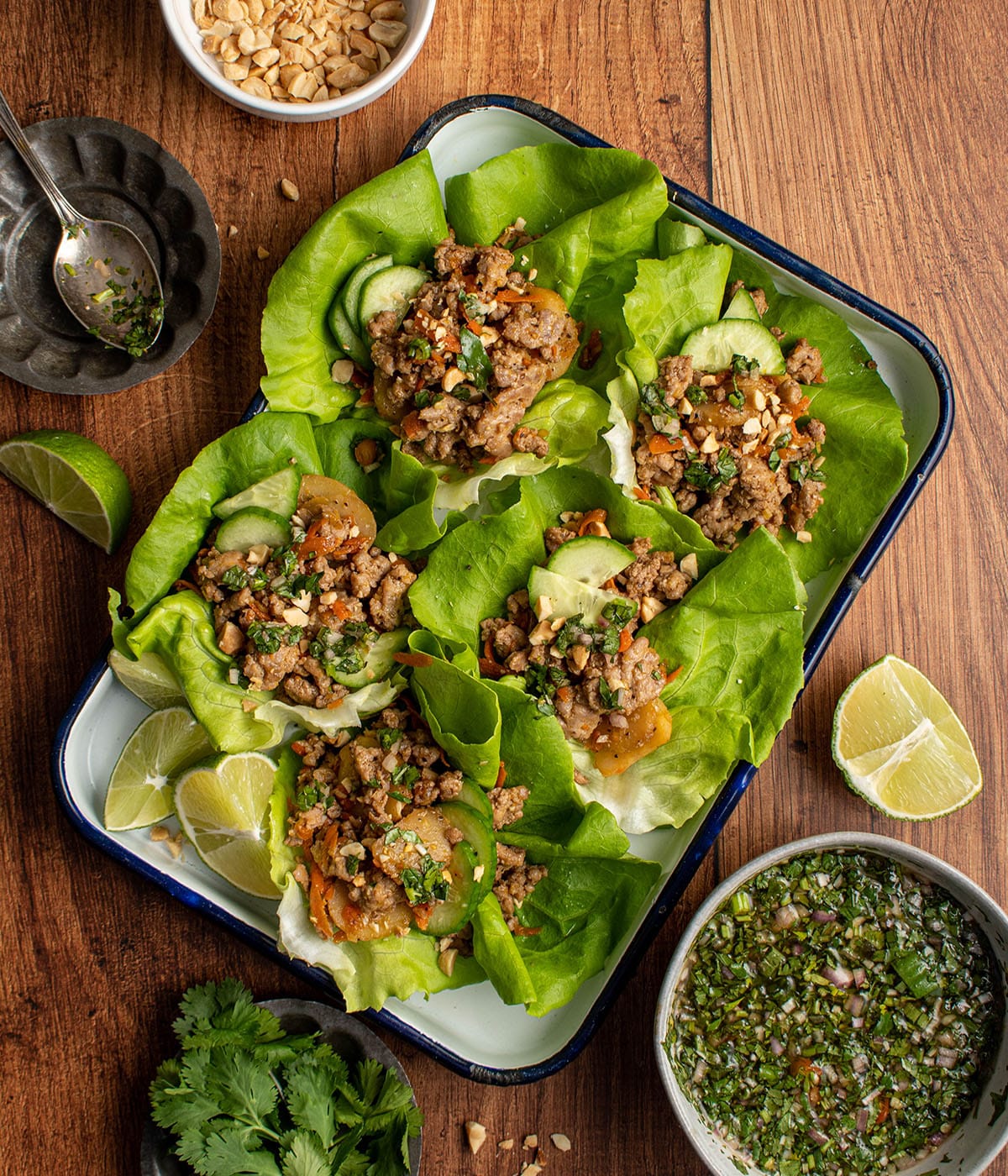 Vietnamese-Inspired Lemongrass Pork Lettuce Wraps