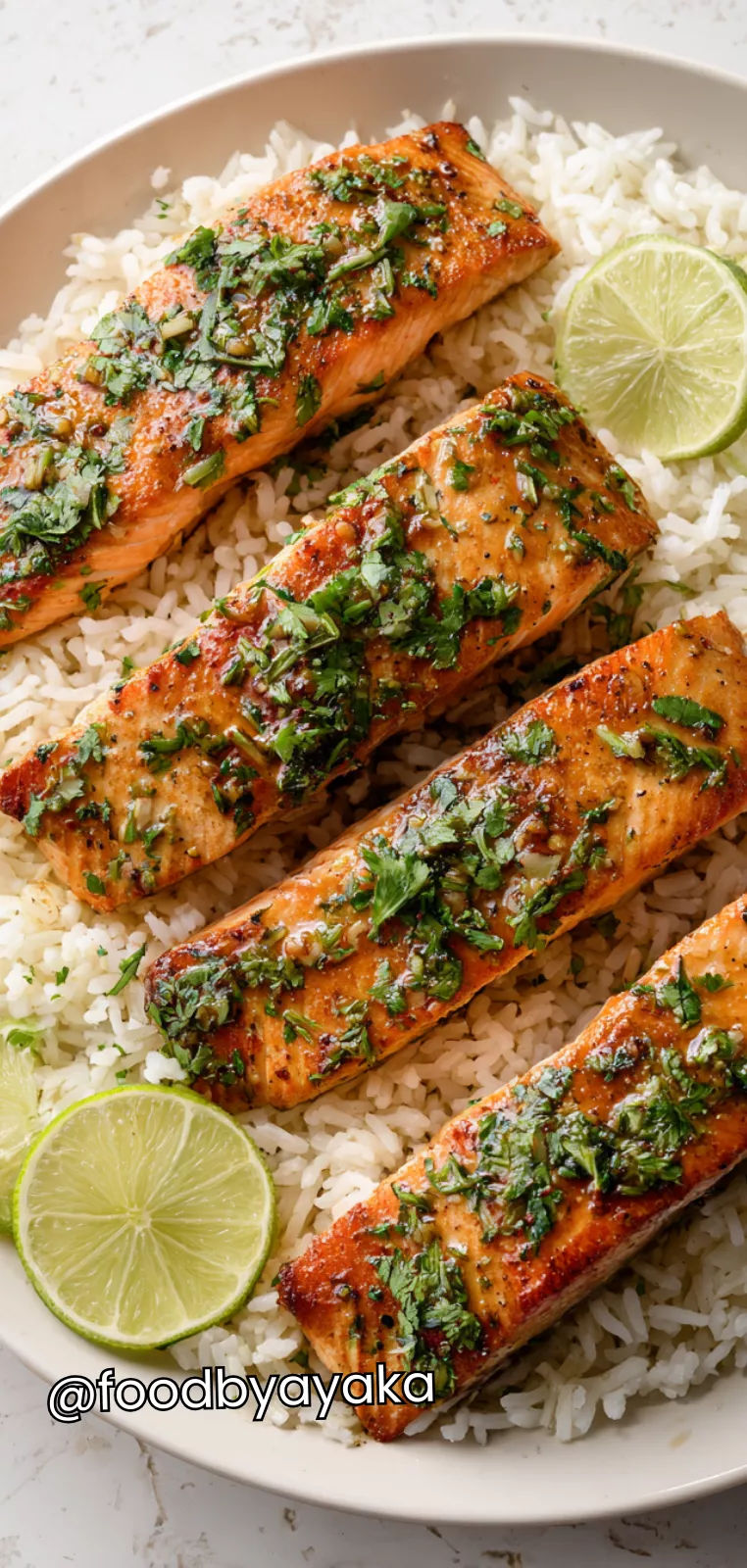 Pan-Seared Salmon with Cilantro Lime Rice
