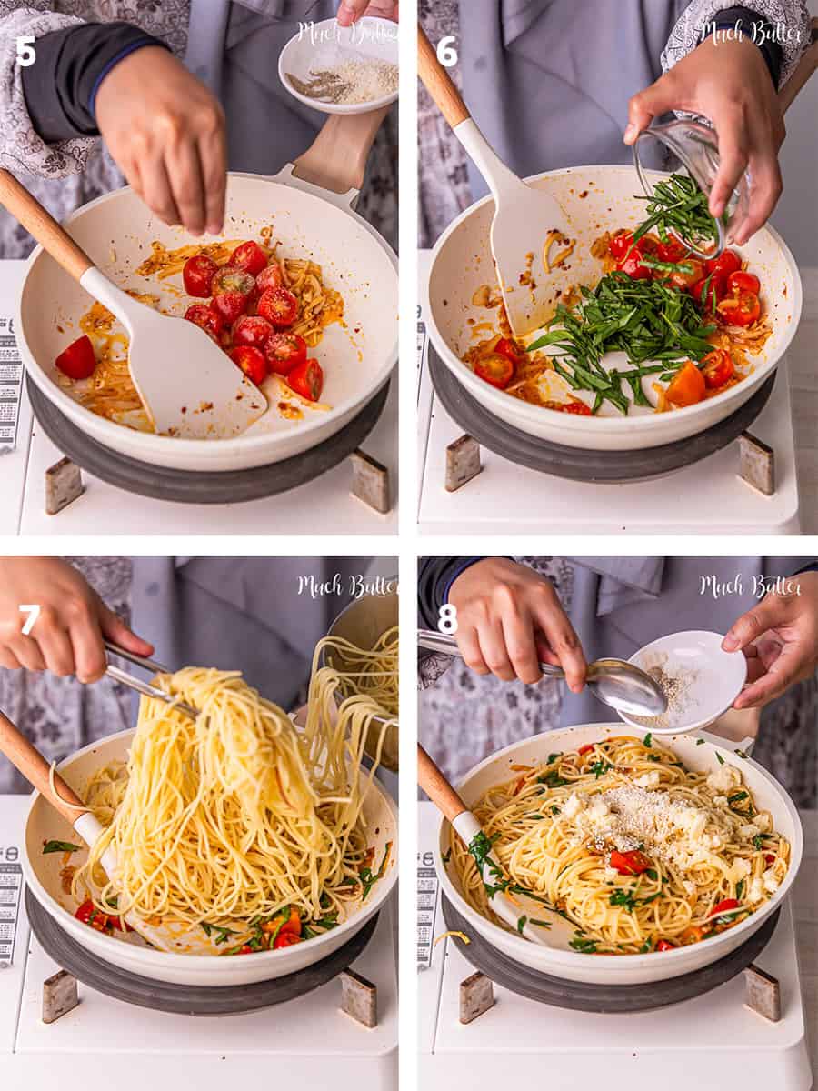 Basil and Tomato Pesto Pasta with Parmesan