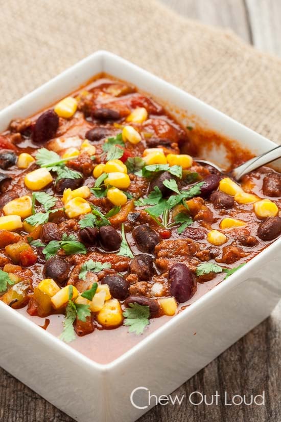 Slow Cooker Racially Diverse Chili with Mixed Beans and Spices