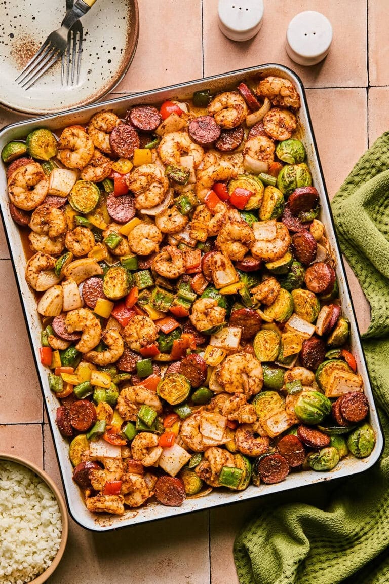 Sheet Pan Cajun-Spiced Shrimp and Vegetable Roast