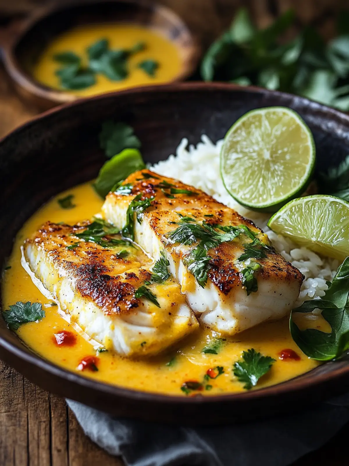 Seared Grouper with Coconut-Lime Sauce